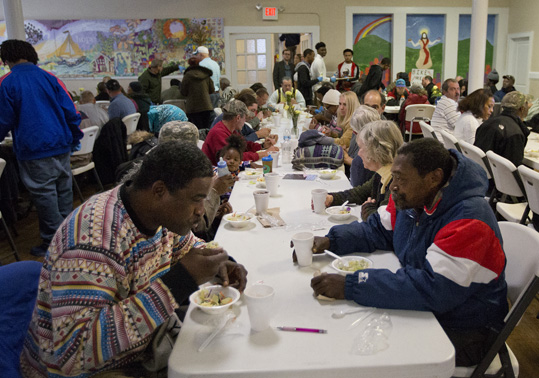 Lunch time at the Triune Mercy Center